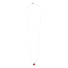 80cm necklace with Mega little big love charm, silver