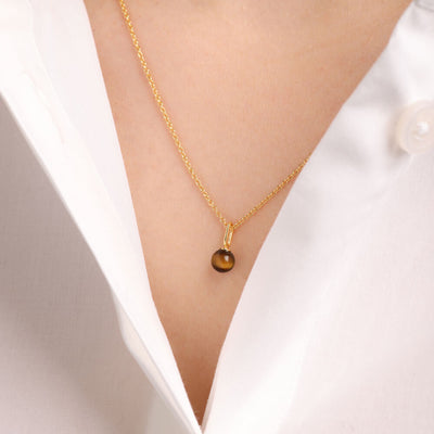 Stone Drop charm 5mm (18k Gold-plated)