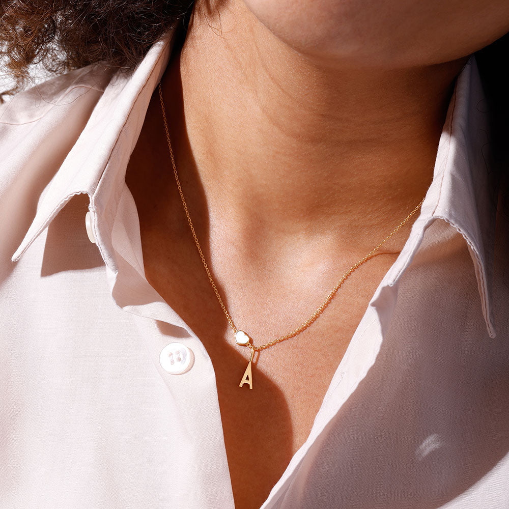 Pearl Little Big Love necklace, gold plated