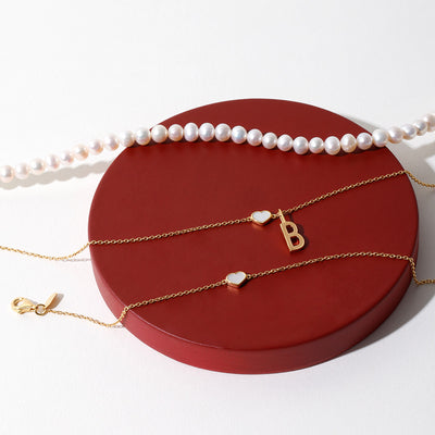 Pearl Little Big Love necklace, gold plated