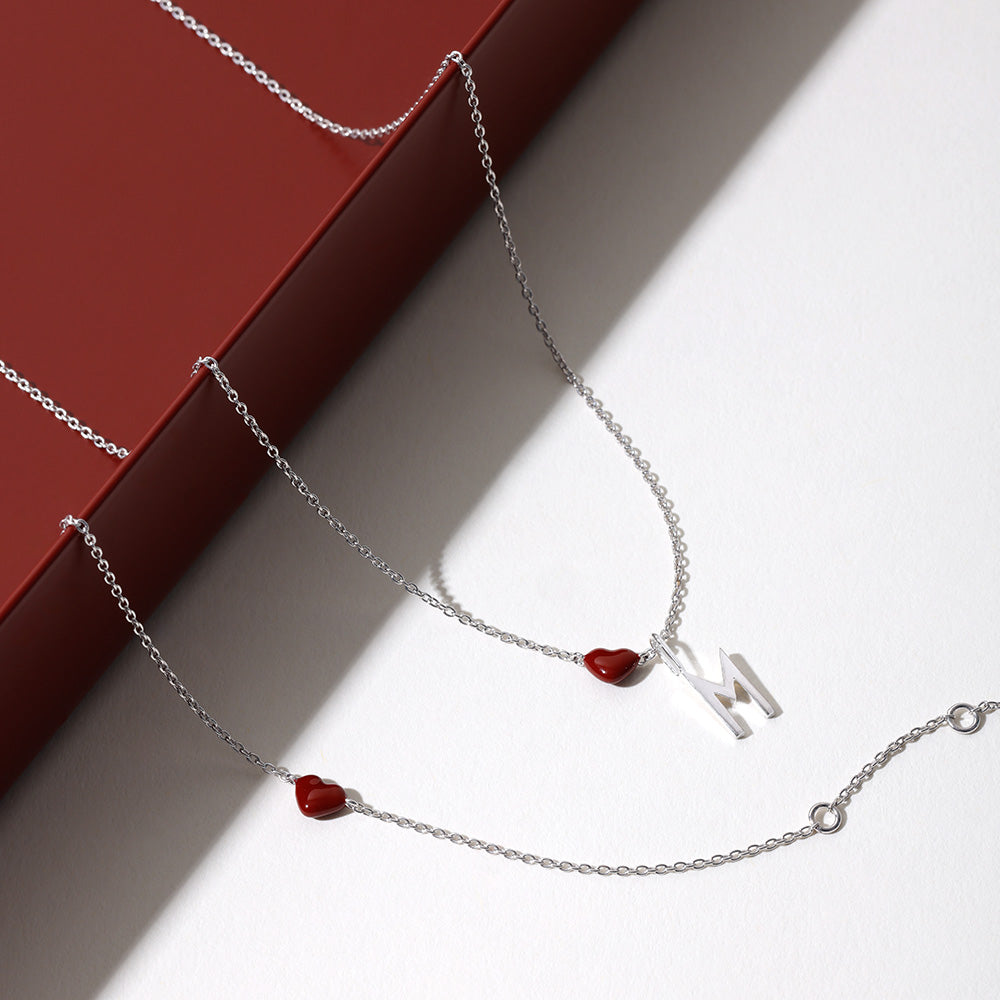 Little Big Love Bracelet Burgundy - Silver