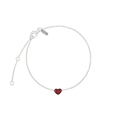 Little Big Love Bracelet Burgundy - Silver