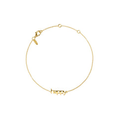 Vocabulary bracelet, gold plated