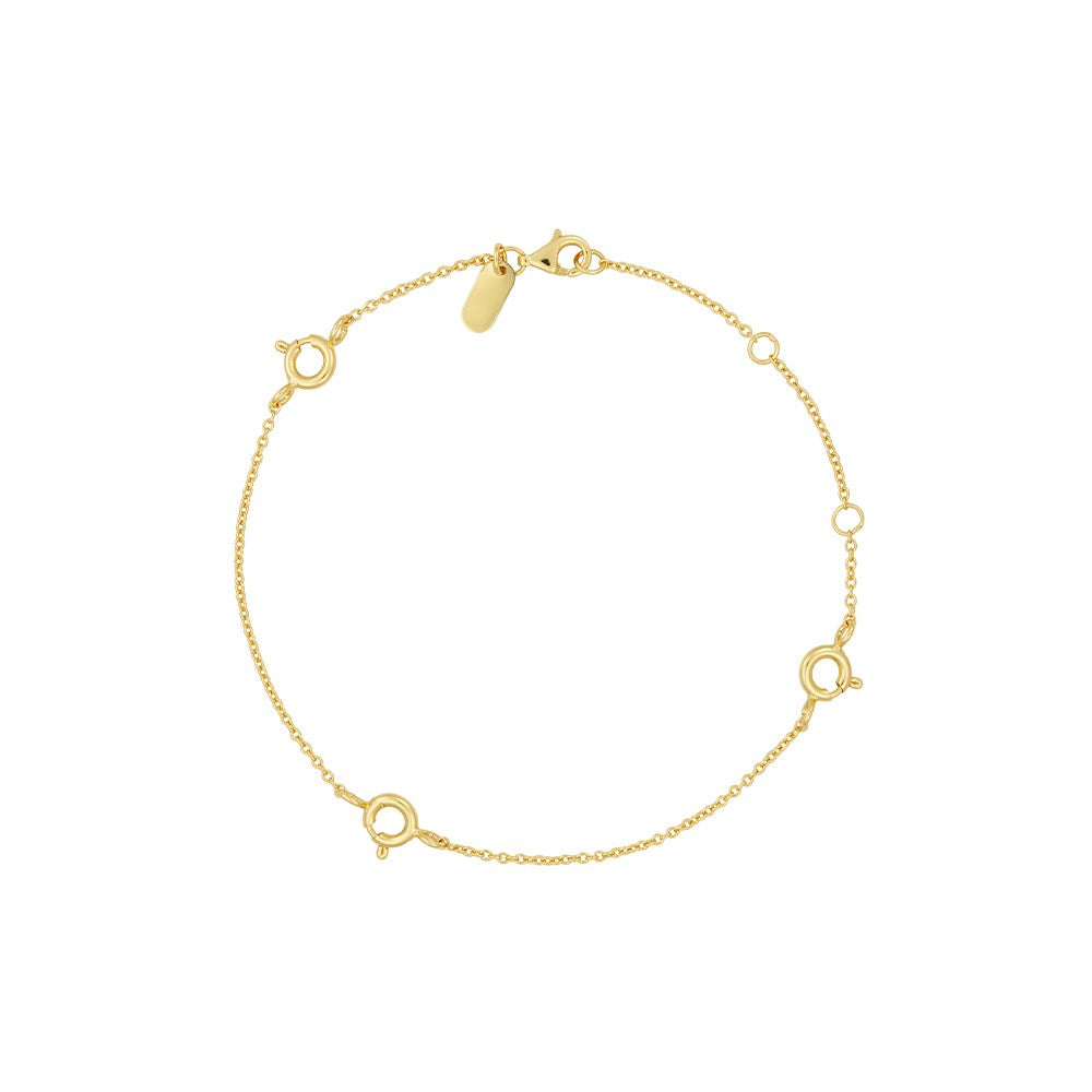 Ruth Anchor charm lock bracelet, gold plated