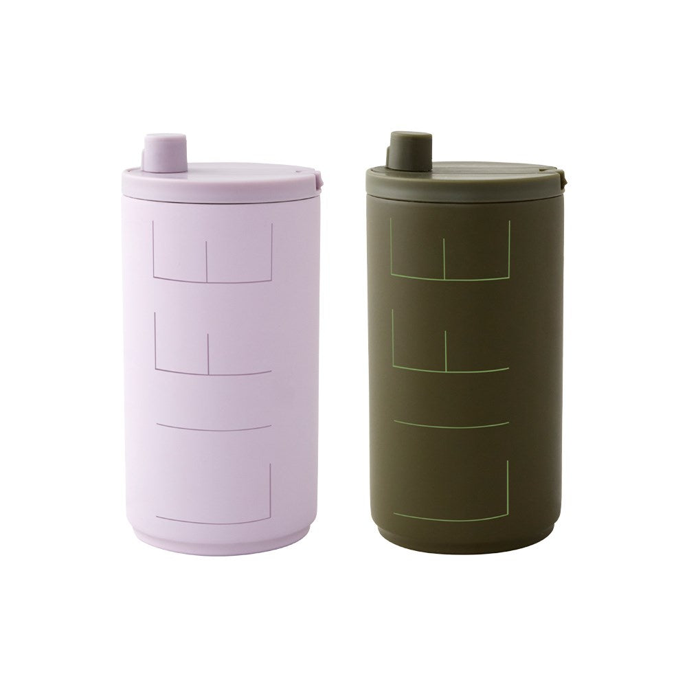 Drink travel 350ml set Lavender/Olive green