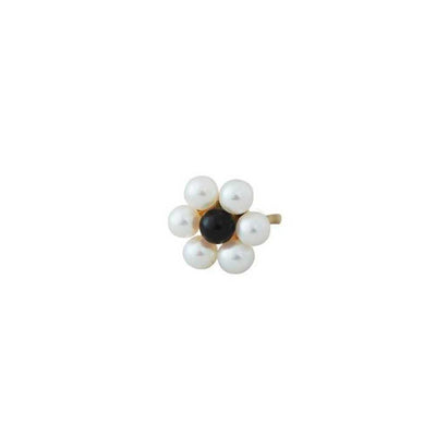 MyFlower Stud 7mm (Pearl/18K gold-plated)