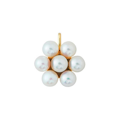 MyFlower Charm Monochrome 16mm (Pearls/18K gold-plated)