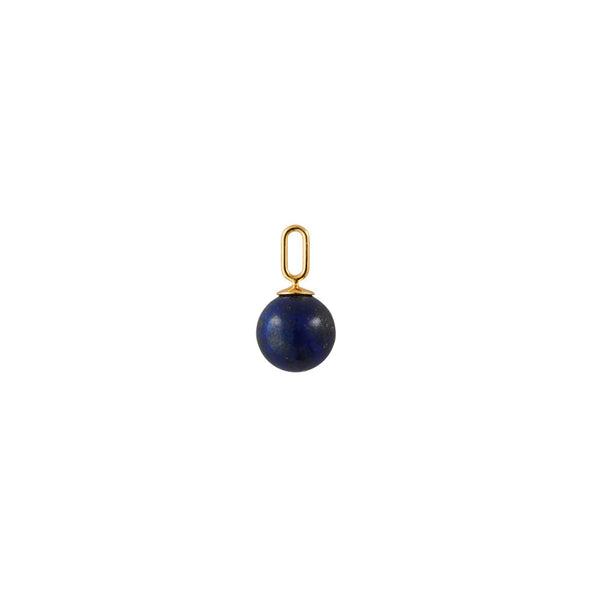 Stone Drop Charm 8mm Gold