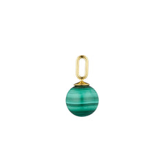 Stone Drop Charm 8mm Gold