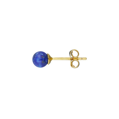 Stone Stud 5mm Gold Plated