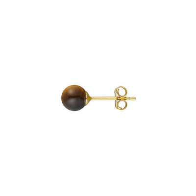 Stone Stud 5mm Gold Plated