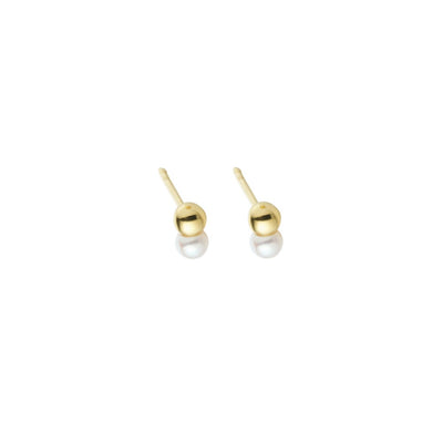 Duo Pearl Stud - Goldplated (set of 2)