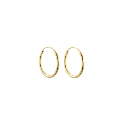 Hula Hoops 17mm Gold plated (set of 2 pcs)