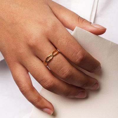 Square Link Ring - Goldplated