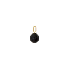 Stone Drop Charm 8mm Gold