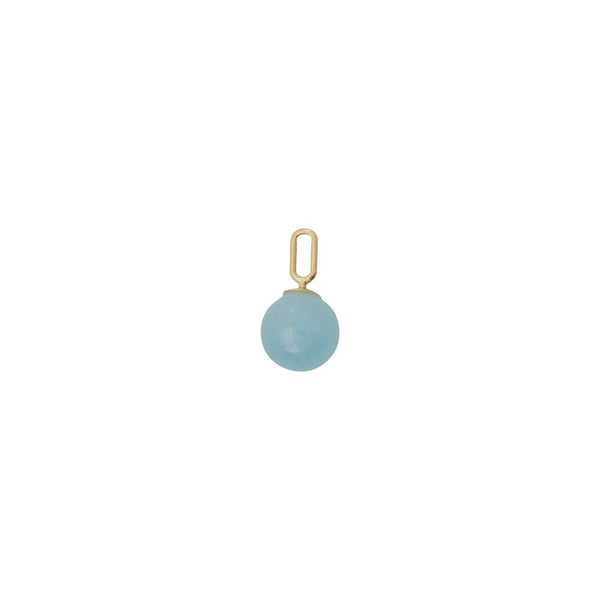Stone Drop Charm 8mm Gold