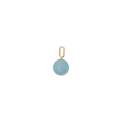 Stone Drop Charm 8mm Gold