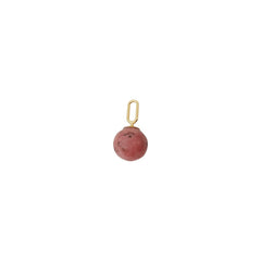 Stone Drop Charm 8mm Gold